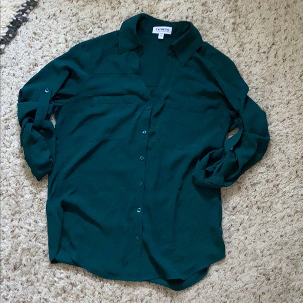 Express Portofino green blouse XS